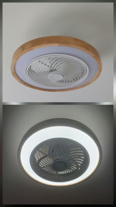 Photo de galerie - Pose d'un ventilateur lumineux plafonnier 