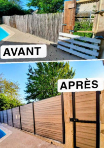 Photo de galerie - Pose de clôture 