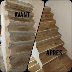 Photo de galerie - Habillage d'un escalier 