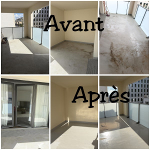 Photo de galerie - Ménage du sol de balcon, rambardes et vitres...