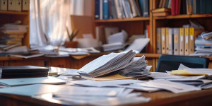 Photo de galerie - Cette photo illustre la prise en charge d’un dossier retraite volumineux : tri des documents, analyse des relevés de carrière, préparation des démarches et organisation des pièces nécessaires.