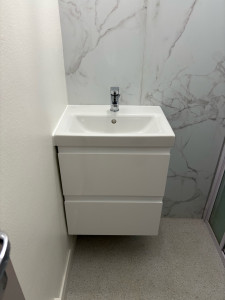 Photo de galerie - Réalisation meuble vasque 