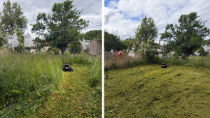 Photo de galerie - Tonte haute herbes/Avant après/ Matériel professionnel 