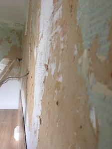 Photo de galerie - Remise à niveau du plafonnage mur, recouvrement et papier peint 