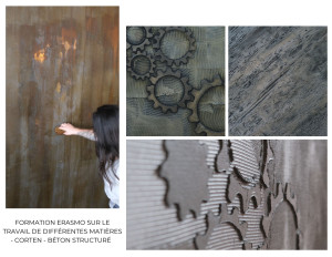 Photo de galerie - Formation Erasmo sur l'application de différentes matières.