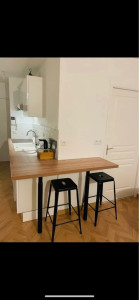 Photo de galerie - Transformation d’une kitchenette en coin repas et cuisine équipée 