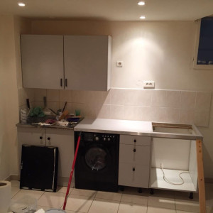 Photo de galerie - Pose plan de travail et meuble cuisine 