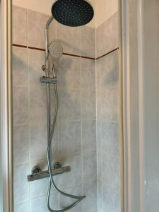 Photo de galerie - Installation colonne de douche chez M & Mme DECOTTE à seynod