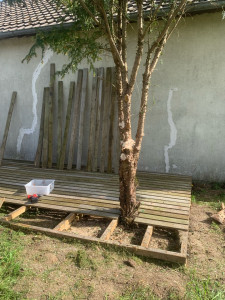 Photo de galerie - Montage d’une terrasse bois 