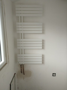Photo de galerie - Installation sèche serviette (cuivre cintré)