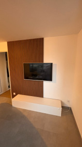 Photo de galerie - Pose Tasseaux Bois Décoration & Pose Télé