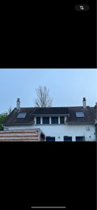 Photo de galerie - Pose de gouttière en zinc ainsi que la pose de deux fenêtres de toit ( Velux ) 