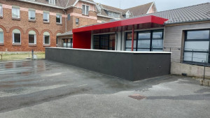 Photo de galerie - Réalisation enduit et chapeau 