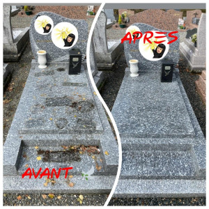 Photo de galerie - Remise en état d’un monument funéraire 