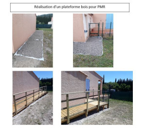 Photo de galerie - Création d'une rampe PMR de 9m  