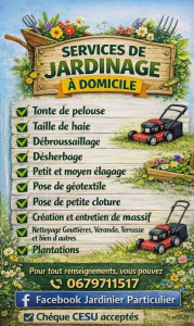 Photo de galerie - Je suis a votre disposition pour entretenir votre jardin 