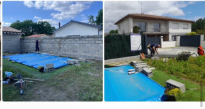 Photo de galerie - Implantation, fondation, montage, mur, parpaing avec double ceinture