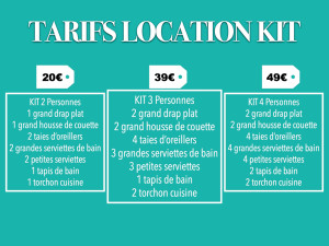 Photo de galerie - Tarifs Location kit linge de maison complet