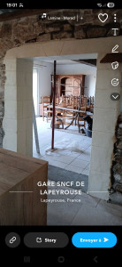 Photo de galerie - Ouverture béton 1.50 par 2m dans mure en pierre avec habillage enduit fausse pierre 