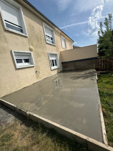 Photo de galerie - Réalisation d’une terrasse en béton 