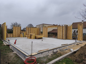 Photo de galerie - Fabrication + pose d'une maison a ossature bois