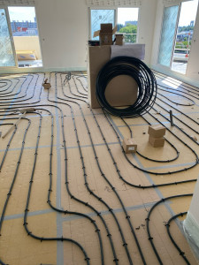 Photo de galerie - Installation d’un plancher chauffant 