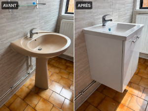 Photo de galerie - 5 étoiles pour le changement de lavabo️