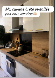 Photo de galerie - Pose d'une cuisine avec électroménager 
