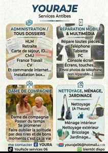 Photo de galerie - Aide a domicile, repas,ménage, repassage dame de compagnie...