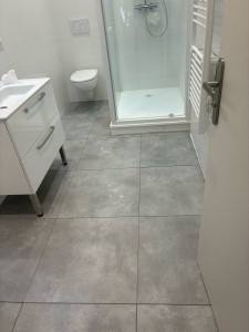 Photo de galerie - Vinyles on a posé dans une salle de bain 81 rue Marcelin Jourdan a bordeaux 