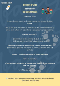 Photo de galerie - Service de nounou