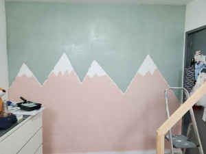 Photo de galerie - Le démarrage de la chambre de ma fille les montagnes sont effectuer par moi même 