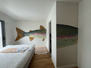 Photo de galerie - Pose de papier peint panoramique.