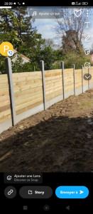 Photo de galerie - Réalisation d'une clôture mitoyenne 