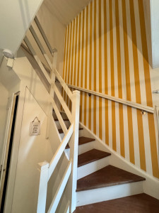 Photo de galerie - Tapisserie + peinture 