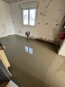 Photo de galerie - Ragréage effectué pour une future cuisine