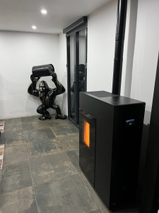 Photo de galerie - Installation poêle a granulés 