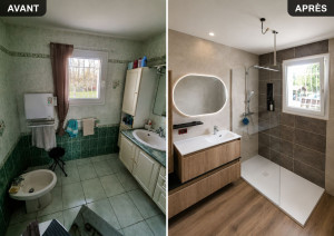 Photo de galerie - Rénovation complète sur mesure d'une salle de bain
