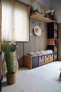 Photo de galerie - Agencement sur mesure de l'entrée d'un SPA