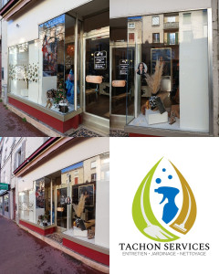 Photo de galerie - Nettoyage Vitrine boutique + Encadrements 