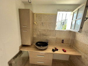 Photo de galerie - Création de salle de bain avec carrelage 