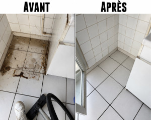 Photo de galerie - ✨ Avant / Après ✨  Remise en état complète d’un coin cuisine fortement encrassé.