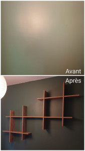 Photo de galerie - Double étagère à poser, cliente ravie!
