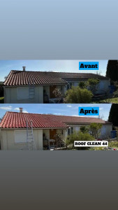 Photo de galerie - Toiture - nettoyage, traitement puis application d’un hydrofuge