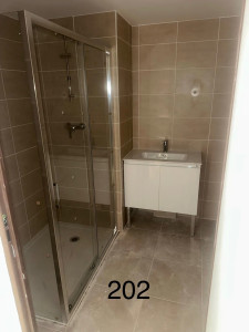 Photo de galerie - Pose paroi de douche et mitigeur 