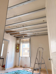 Photo de galerie - Nous faisons aussi tout ce qui est intérieur avec Placo et peinture un exemple d’avant et après