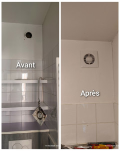 Photo de galerie - Extracteur salle de bain wc changer 