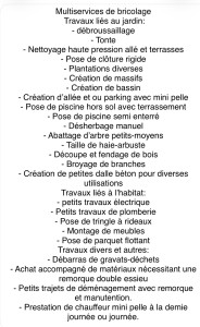 Photo de galerie - Liste des prestations 