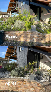 Photo de galerie - Taille d’automne - et désherbage d’un massif