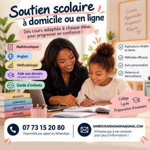 Photo de galerie - Je serais ravie de vous accompagner dans l’encadrement et l’accompagnement de vos enfants, à travers l’aide aux devoirs, le soutien scolaire et la garde d’enfants. Issue d’une CPGE puis diplômée PGE, je suis patiente, pédagogue, attentive a l'excellence.